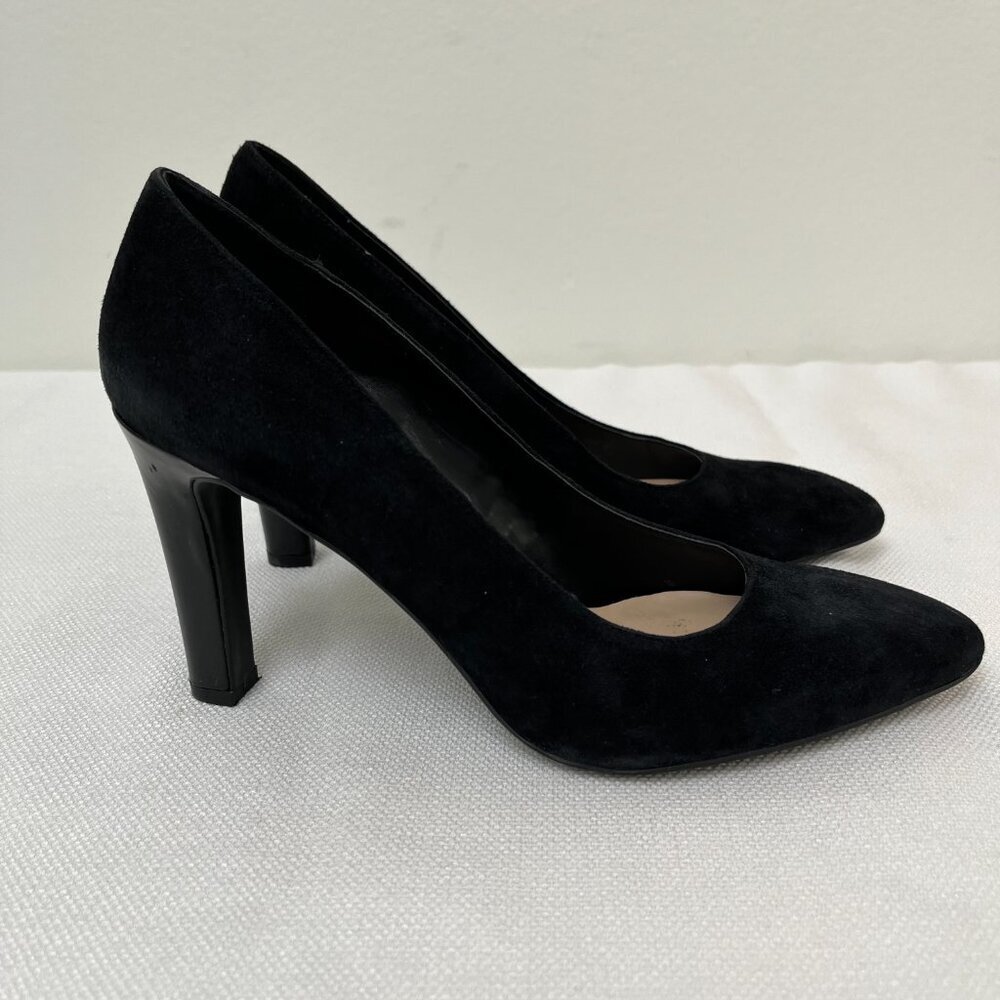 Franco Sarto Black Tawny Suede Pump Heel Women's Size 7 - Picture 3 of 15